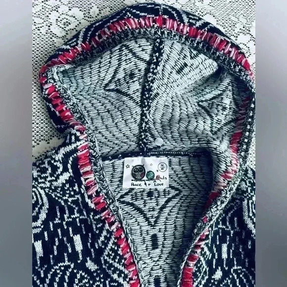 Boho Wool Blend Hooded Tassel Cardigan - Picture 4 of 6